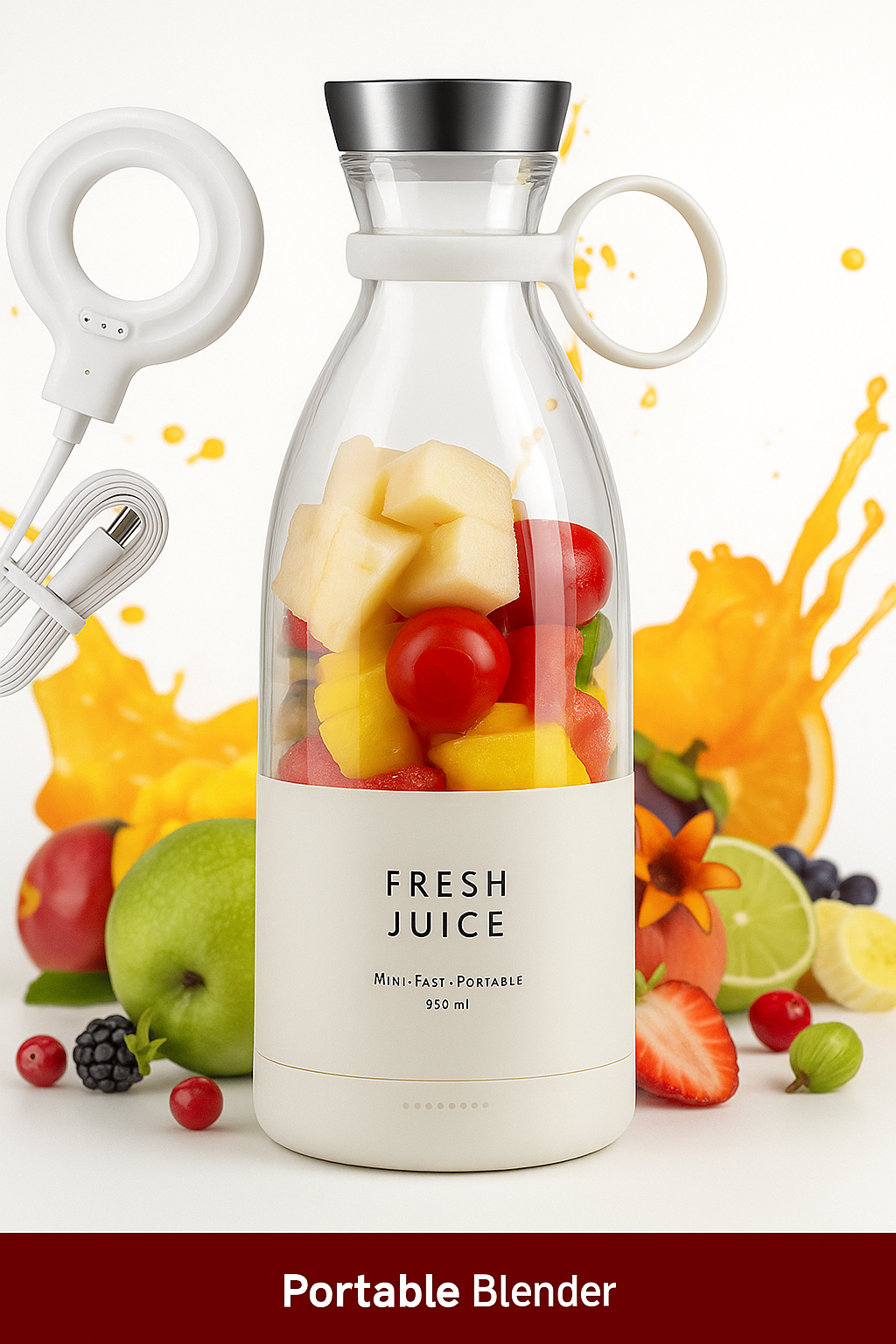 Electric Portable Mini Fruit Juicer Bottle