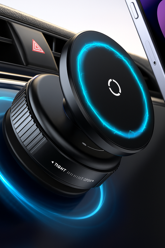 Vacuum Magnetic Suction Phone Mount with 360 Degree Rotation
